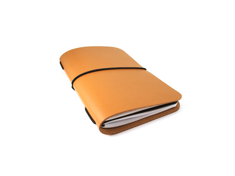 VOYAGER Work/Travel Leather Notebook Cover in Tan Notebook cover - KAMEL