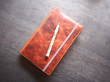 5" x 8.25" Moleskine Notebook Cover - Large size (camel leather, fully lined) Notebook cover - KAMEL
